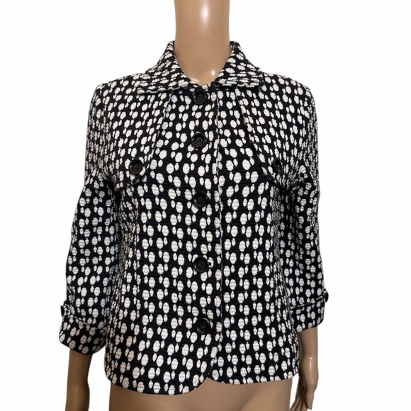 Charter Club Jackets & Blazers - Charter Club Black and White Button Down jacket